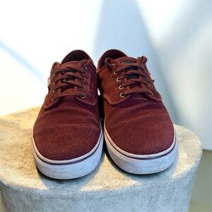 Vans Burgundy Suede/Canvas Sneakers Men’s Sz 11.5